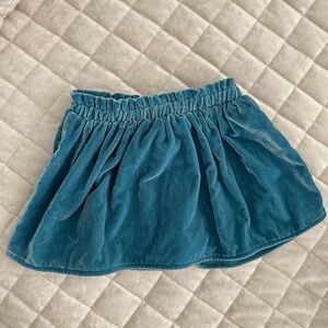 Blue Velour Toddler Skirt